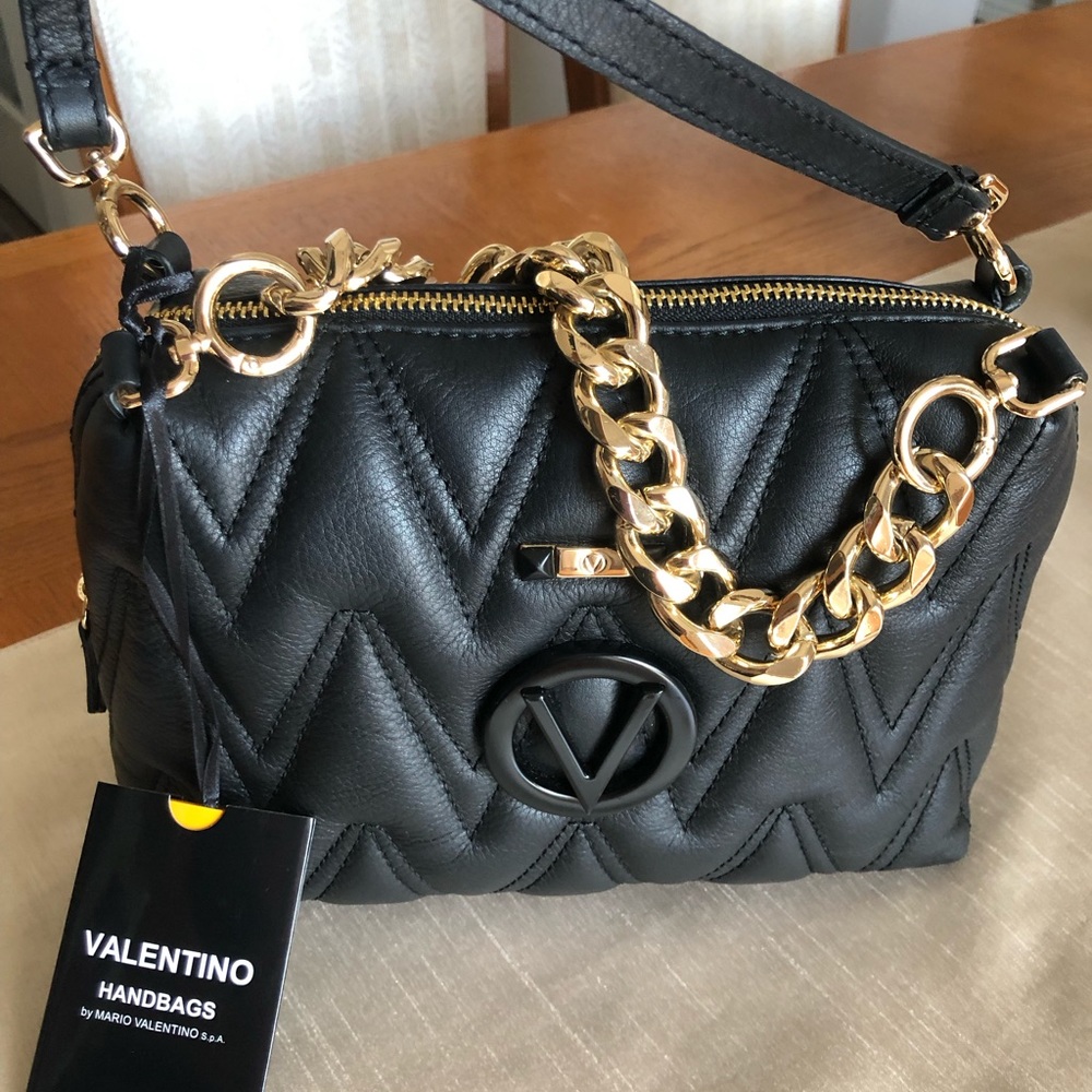 NWT Black Valentino Mika Diamond Leather Crossbody